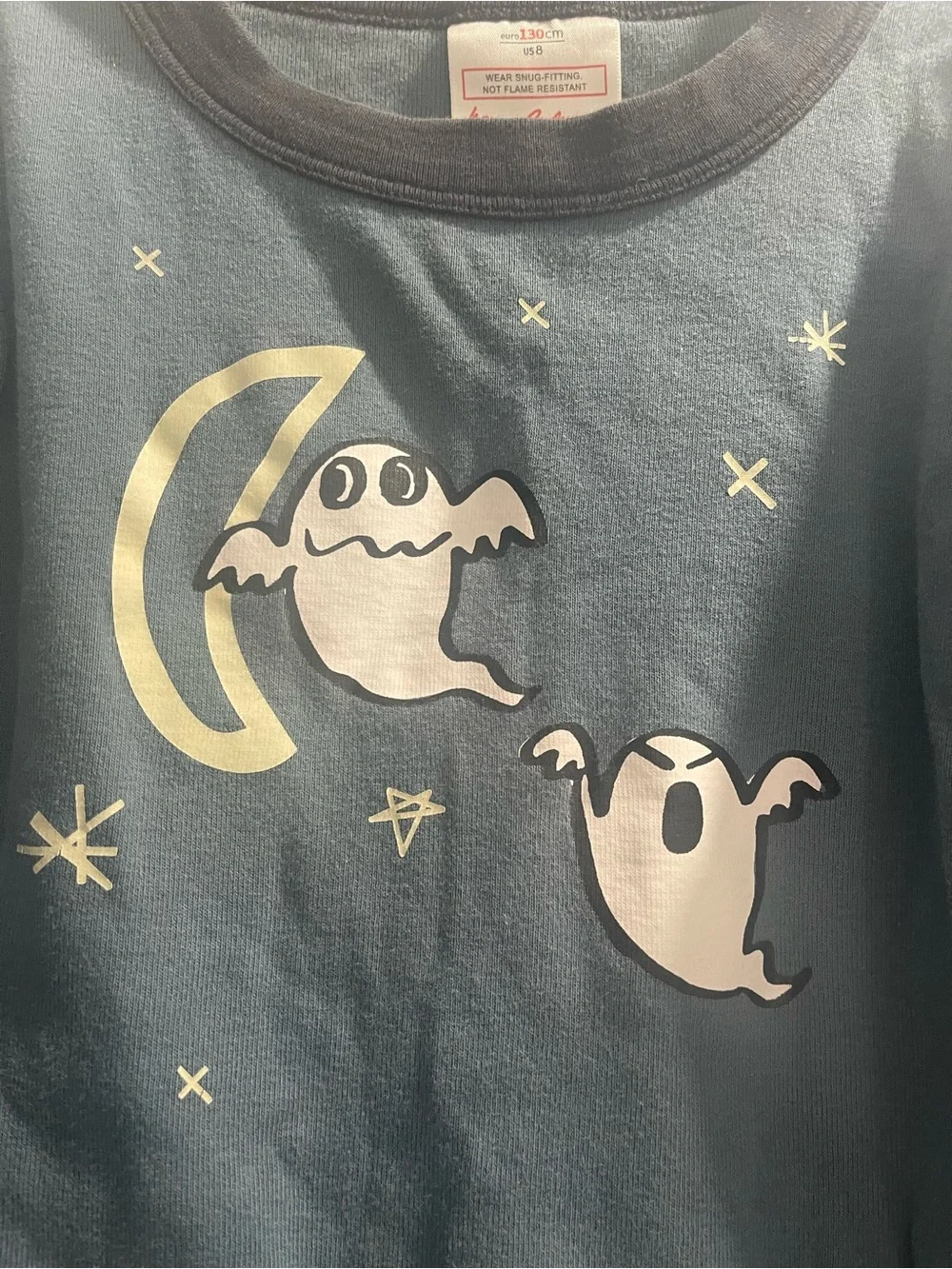 Hanna Andersson glow in the dark ghost Halloween pajamas 130cm US 8